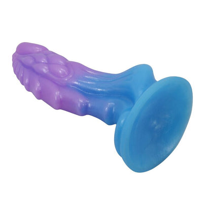 POWER MONSTERS - ATLANTIENS GODEMICHET RÉALISTE AVEC VENTOUSE 19 CM Ø 5 CM BLEU ET VIOLET