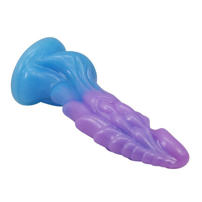 POWER MONSTERS - ATLANTIENS GODEMICHET RÉALISTE AVEC VENTOUSE 19 CM Ø 5 CM BLEU ET VIOLET