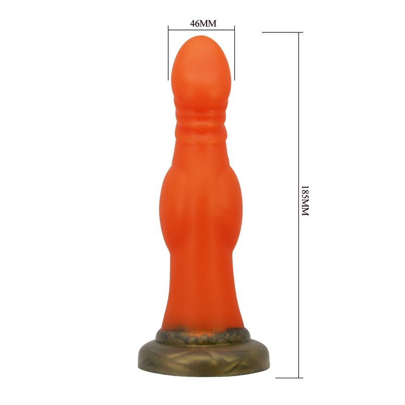 POWER MONSTERS - BLAZEHEART CHARGER FANTASY GODEMICHET EN SILICONE 18,5 CM Ø 4,5 CM