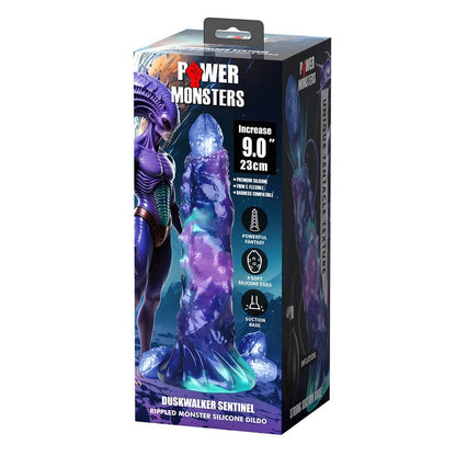 POWER MONSTERS - DUSKWAKER SENTINEL GONFLABLE TRICOLOR EN SILICONE, 23 CM Ø 5 CM