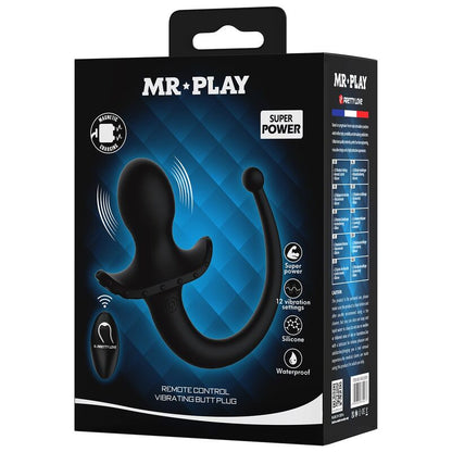 MR PLAY - VIBRATEUR ANAL ET PÉRINÉUMIEN NOIR AVEC TÉLÉCOMMANDE SANS FIL