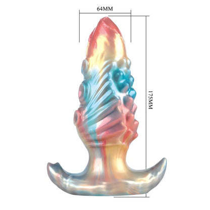 POWER MONSTERS - PLUG ANAL GONFLABLE TRICOLOR EBON LEVIATHAN 18 CM