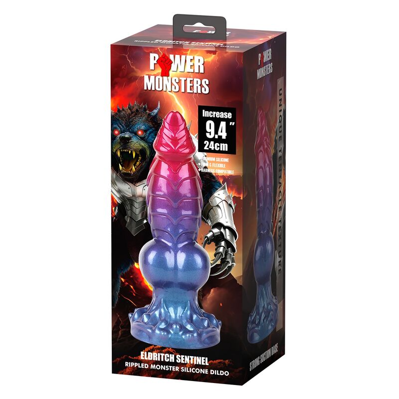 POWER MONSTERS - ELDRITCH SENTINEL BICOLOR FANTASY GODEMICHET EN SILICONE 24 CM Ø 5 CM