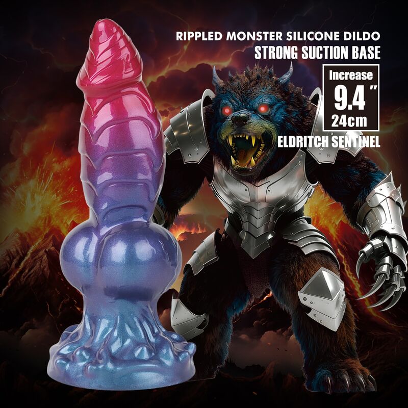 POWER MONSTERS - ELDRITCH SENTINEL BICOLOR FANTASY GODEMICHET EN SILICONE 24 CM Ø 5 CM