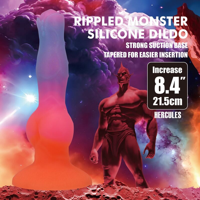 POWER MONSTERS - GODEMICHET EN SILICONE HERCULES FANTASY 21,5 CM Ø 5 CM