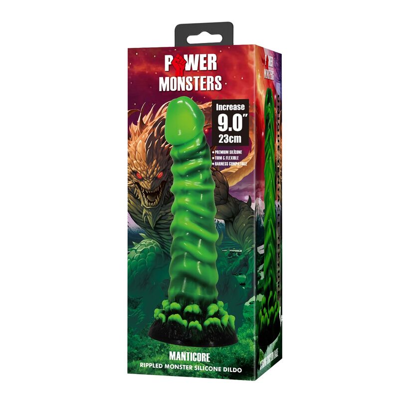 POWER MONSTERS - MANTICORE FANTASY GODEMICHET EN SILICONE 23 CM Ø 5 CM