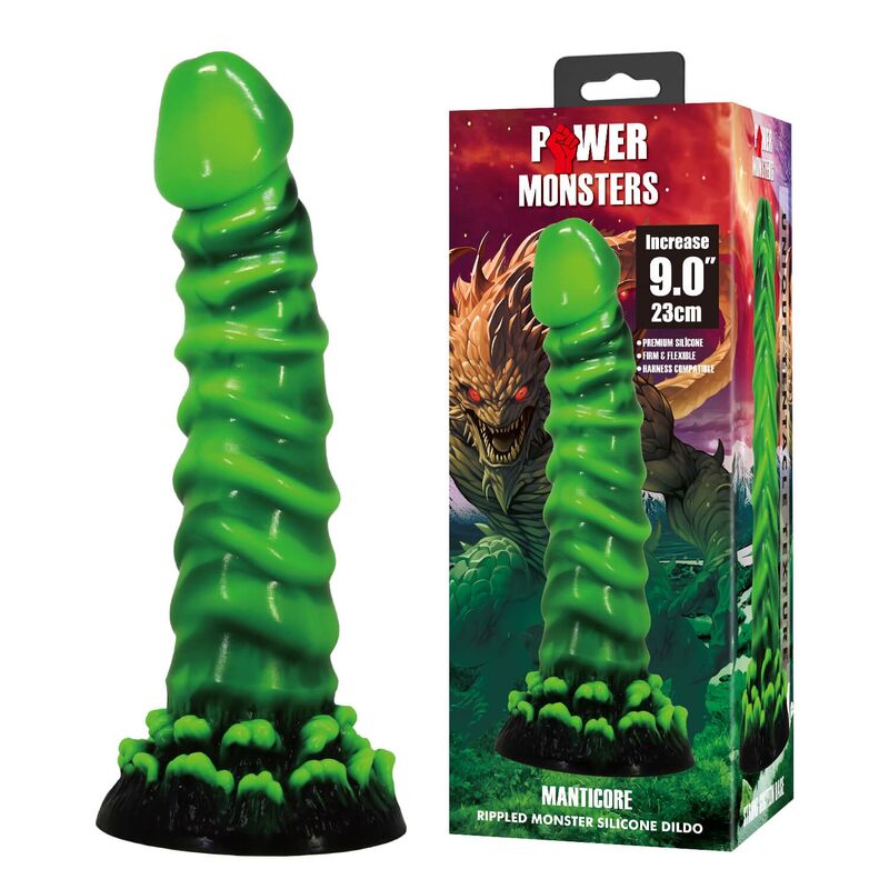 POWER MONSTERS - MANTICORE FANTASY GODEMICHET EN SILICONE 23 CM Ø 5 CM