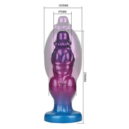 POWER MONSTERS - RIFT TITAN BICOLORE GONFLABLE EN SILICONE FANTASTIQUE 24 CM Ø 5 CM