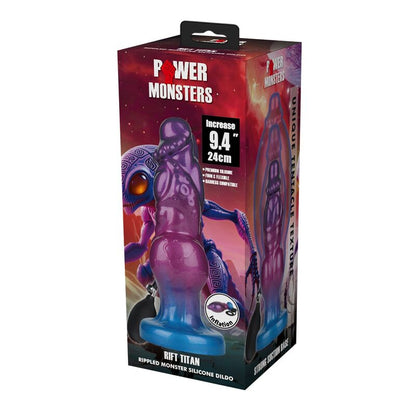 POWER MONSTERS - RIFT TITAN BICOLORE GONFLABLE EN SILICONE FANTASTIQUE 24 CM Ø 5 CM