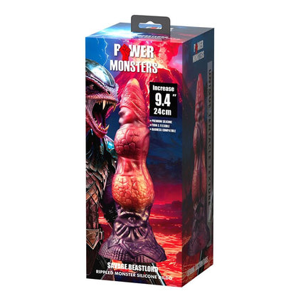 POWER MONSTERS - SAVAGE BEASTLORD TRICOLOR FANTASY GODEMICHET EN SILICONE 24 CM Ø 5 CM