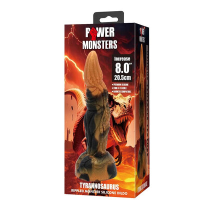 POWER MONSTERS - TYRANNOSAURE BICOLORE FANTASY GODEMICHET EN SILICONE 20,5 CM Ø 5 CM