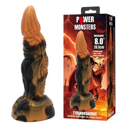 POWER MONSTERS - TYRANNOSAURE BICOLORE FANTASY GODEMICHET EN SILICONE 20,5 CM Ø 5 CM