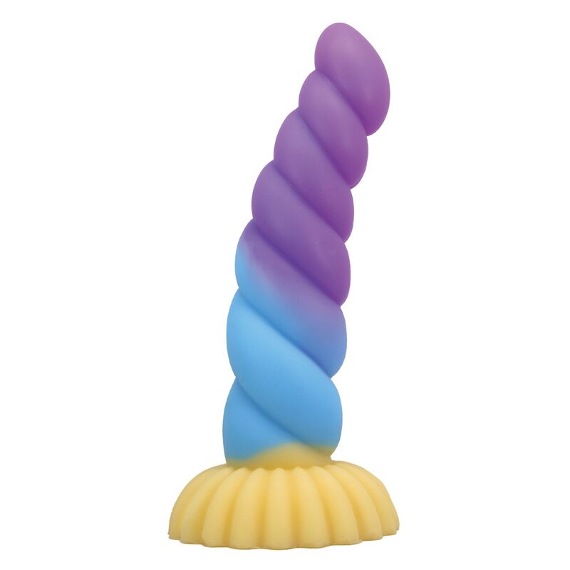 POWER MONSTERS - GODEMICHET EN SILICONE LICORNE TRICOLOR FANTASY 22 CM Ø 5 CM
