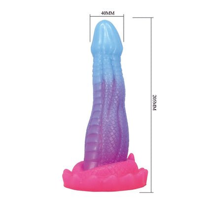 POWER MONSTERS - GODEMICHET FANTASY PYTHON DU VIDE AVEC VENTOUSE 20,5 CM Ø 5,2 CM BLEU, VIOLET ET ROSE