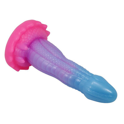 POWER MONSTERS - GODEMICHET FANTASY PYTHON DU VIDE AVEC VENTOUSE 20,5 CM Ø 5,2 CM BLEU, VIOLET ET ROSE