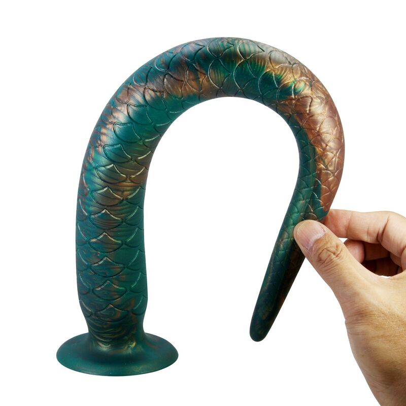 POWER MONSTERS - WILDWYRM TAIL BICOLOR FANTASY GODEMICHET EN SILICONE 47 CM Ø 4 CM