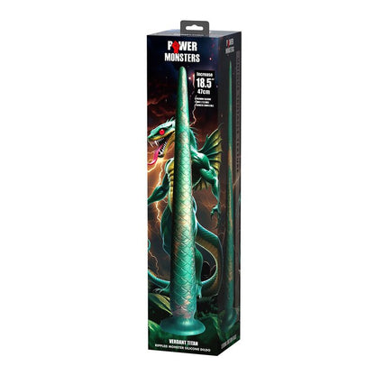POWER MONSTERS - WILDWYRM TAIL BICOLOR FANTASY GODEMICHET EN SILICONE 47 CM Ø 4 CM