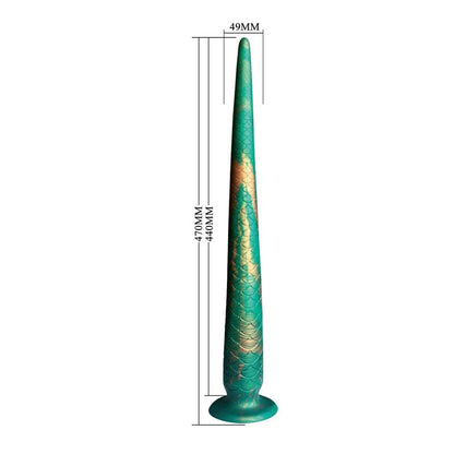 POWER MONSTERS - WILDWYRM TAIL BICOLOR FANTASY GODEMICHET EN SILICONE 47 CM Ø 4 CM