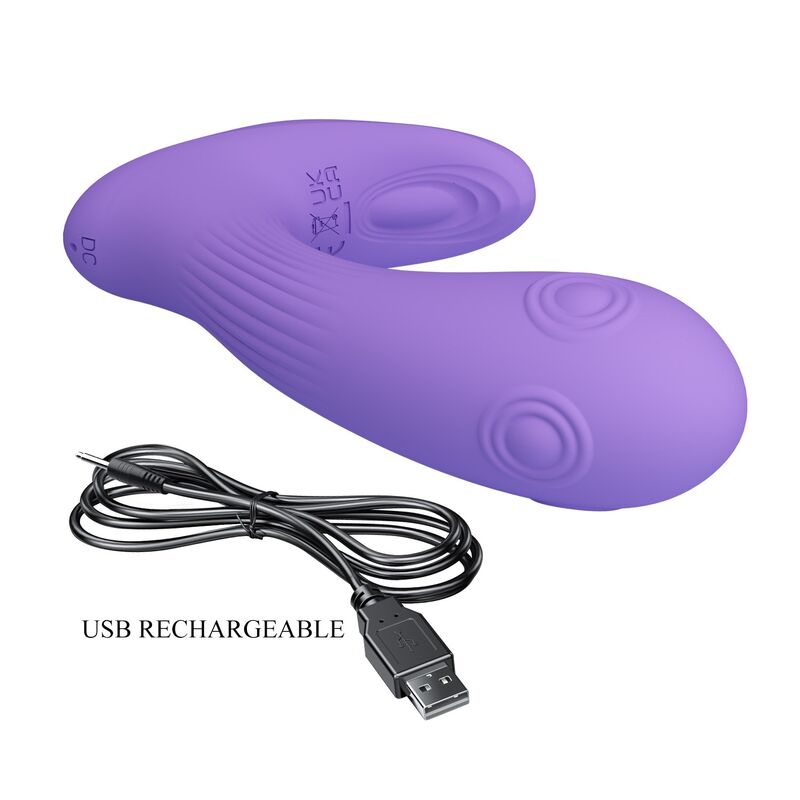 PRETTY LOVE - ANDROMEDA VIBRATEUR À DOUBLE STIMULATION RECHARGEABLE VIOLET