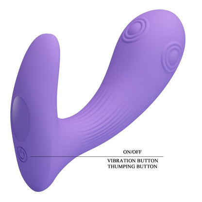 PRETTY LOVE - ANDROMEDA VIBRATEUR À DOUBLE STIMULATION RECHARGEABLE VIOLET
