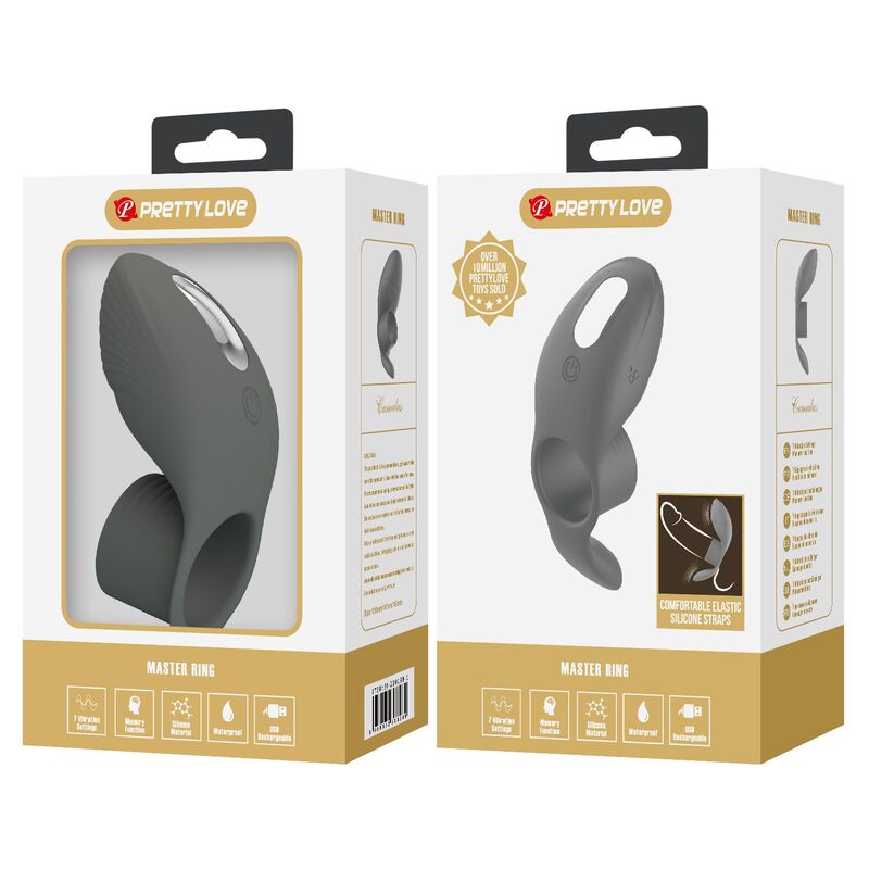 PRETTY LOVE - ANNEAU VIBRANT RECHARGEABLE À DOUBLE STIMULATION