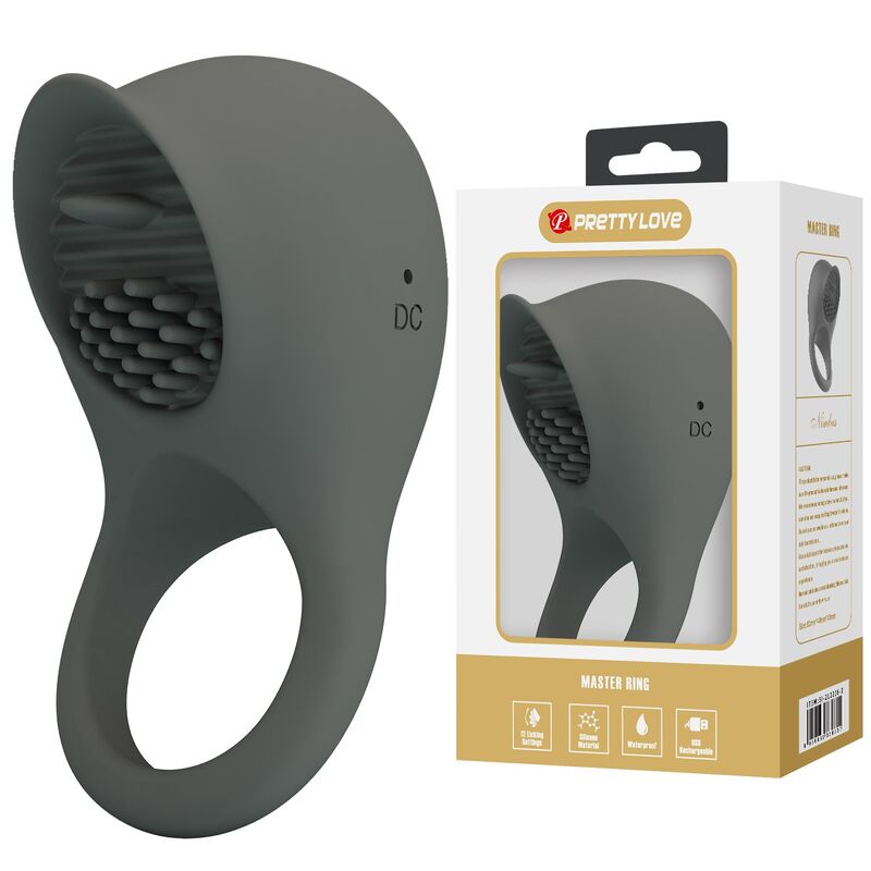 PRETTY LOVE - ANNEAU VIBRANT RECHARGEABLE AVEC STIMULATION ORALE