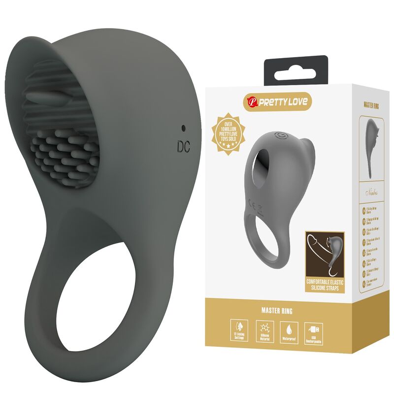 PRETTY LOVE - ANNEAU VIBRANT RECHARGEABLE AVEC STIMULATION ORALE