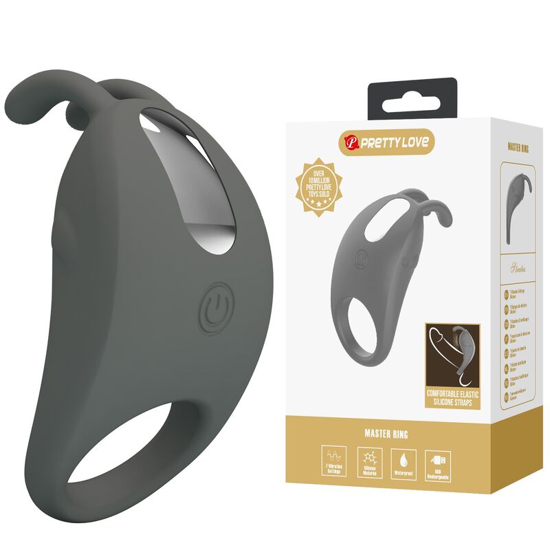 PRETTY LOVE - BAGUE VIBRANTE RECHARGEABLE AVEC STIMULATEUR LAPIN