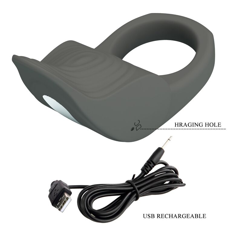 PRETTY LOVE - ANNEAU VIBRANT RECHARGEABLE EN SILICONE FLEXIBLE