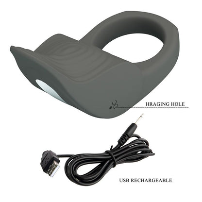 PRETTY LOVE - ANNEAU VIBRANT RECHARGEABLE EN SILICONE FLEXIBLE