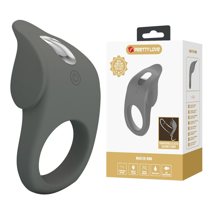 PRETTY LOVE - ANNEAU VIBRANT RECHARGEABLE EN SILICONE FLEXIBLE