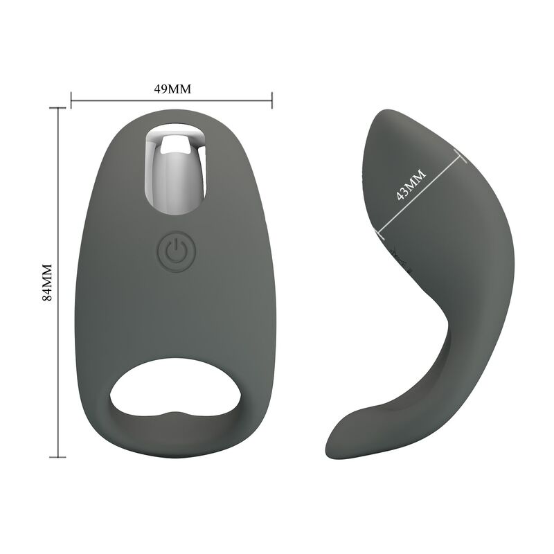 PRETTY LOVE - ANNEAU VIBRANT RECHARGEABLE EN SILICONE SOUPLE