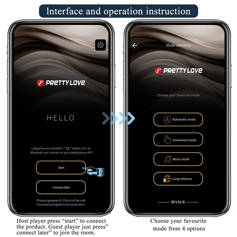 PRETTY LOVE - VIBRATEUR ANAL ET PÉRINÉUM NOIR CONTRÔLÉ PAR APPLICATION ANTHONY