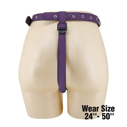 PRETTY LOVE - CULOTTE HARNAIS UNIVERSELLE À BRETELLES VIOLETTE ET NOIRE