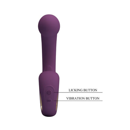 PRETTY LOVE - BRYNNLEE VIBRATEUR RECHARGEABLE AVEC STIMULATEUR ORAL 10 VIBRATIONS ET 5 FONCTIONS DE LÉCHAGE VIOLET