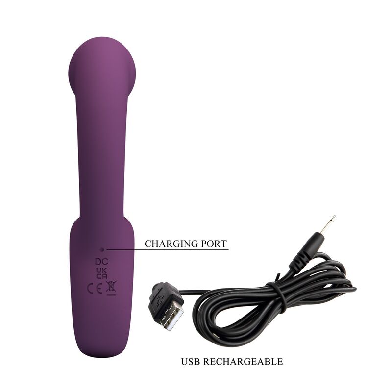 PRETTY LOVE - BRYNNLEE VIBRATEUR RECHARGEABLE AVEC STIMULATEUR ORAL 10 VIBRATIONS ET 5 FONCTIONS DE LÉCHAGE VIOLET