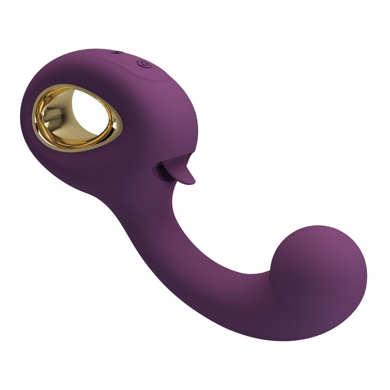 PRETTY LOVE - BRYNNLEE VIBRATEUR RECHARGEABLE AVEC STIMULATEUR ORAL 10 VIBRATIONS ET 5 FONCTIONS DE LÉCHAGE VIOLET