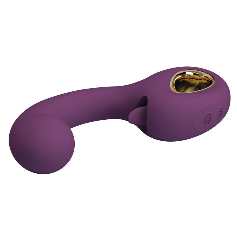 PRETTY LOVE - BRYNNLEE VIBRATEUR RECHARGEABLE AVEC STIMULATEUR ORAL 10 VIBRATIONS ET 5 FONCTIONS DE LÉCHAGE VIOLET