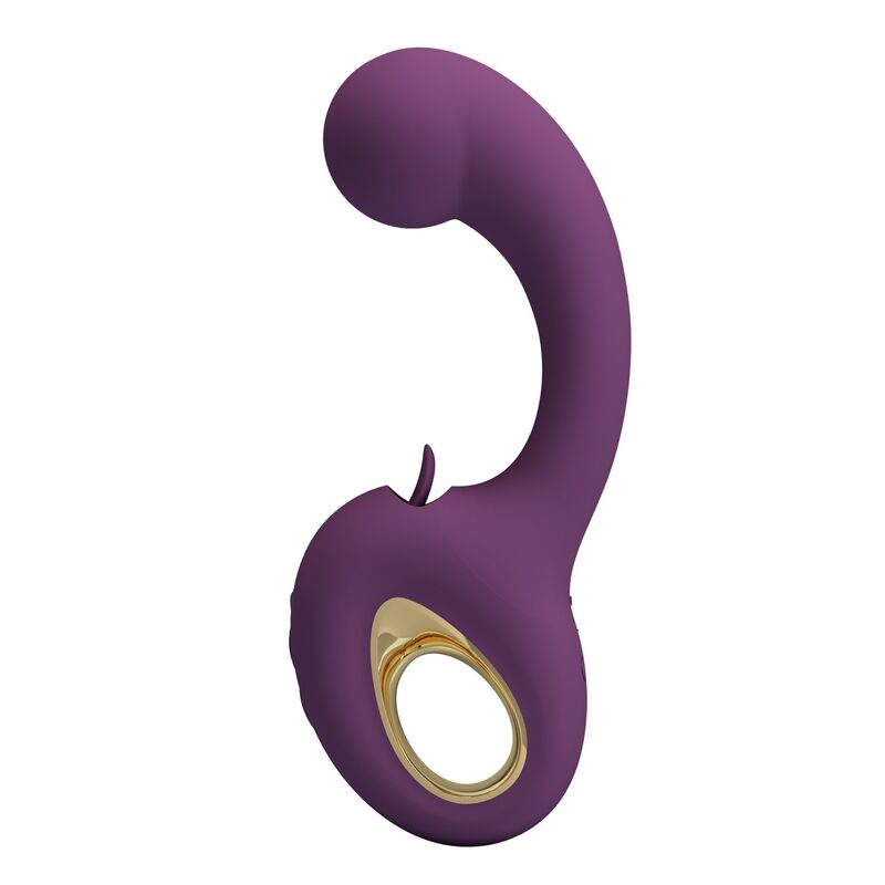 PRETTY LOVE - BRYNNLEE VIBRATEUR RECHARGEABLE AVEC STIMULATEUR ORAL 10 VIBRATIONS ET 5 FONCTIONS DE LÉCHAGE VIOLET