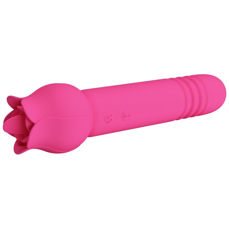 PRETTY LOVE - CHALEY VIBRATEUR RECHARGEABLE ROSE POUR LA STIMULATION ORALE, PAR POUSSOIR ET CLITORIALE