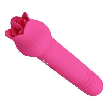 PRETTY LOVE - CHALEY VIBRATEUR RECHARGEABLE ROSE POUR LA STIMULATION ORALE, PAR POUSSOIR ET CLITORIALE