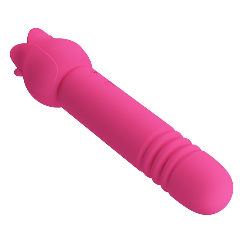 PRETTY LOVE - CHALEY VIBRATEUR RECHARGEABLE ROSE POUR LA STIMULATION ORALE, PAR POUSSOIR ET CLITORIALE