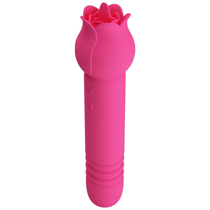 PRETTY LOVE - CHALEY VIBRATEUR RECHARGEABLE ROSE POUR LA STIMULATION ORALE, PAR POUSSOIR ET CLITORIALE