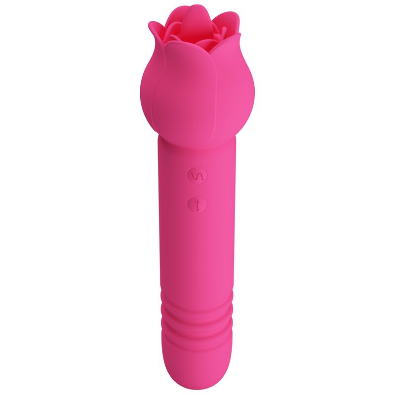 PRETTY LOVE - CHALEY VIBRATEUR RECHARGEABLE ROSE POUR LA STIMULATION ORALE, PAR POUSSOIR ET CLITORIALE