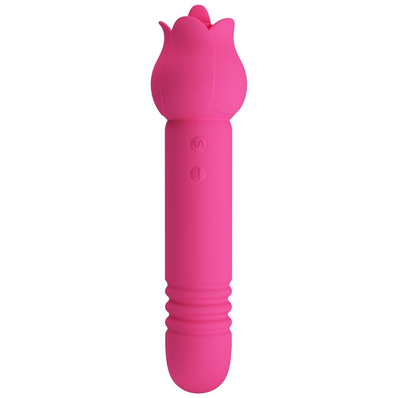 PRETTY LOVE - CHALEY VIBRATEUR RECHARGEABLE ROSE POUR LA STIMULATION ORALE, PAR POUSSOIR ET CLITORIALE