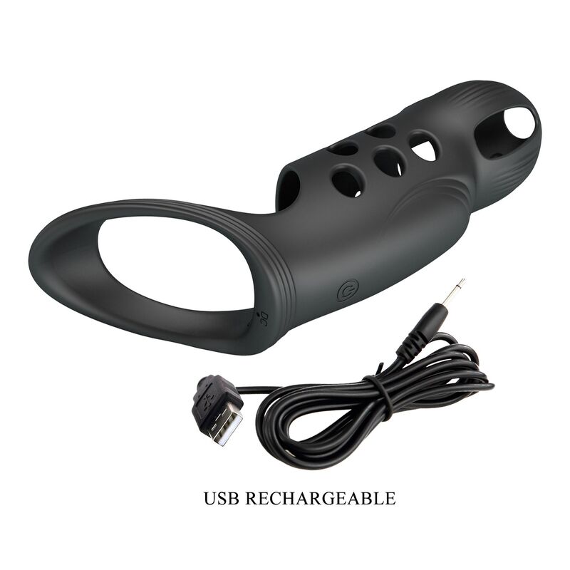 PRETTY LOVE - CRAIG ANNEAU PÉNIS VIBRANT RECHARGEABLE NOIR