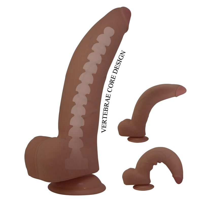 PRETTY LOVE - CUTHBERT GODEMICHET RÉALISTE ET FLEXIBLE 20 CM Ø 5 CM TPE MARRON