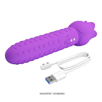 PRETTY LOVE - VIBRATEUR STIMULATEUR ORAL ET CLITORIAL RECHARGEABLE DANNELL VIOLET