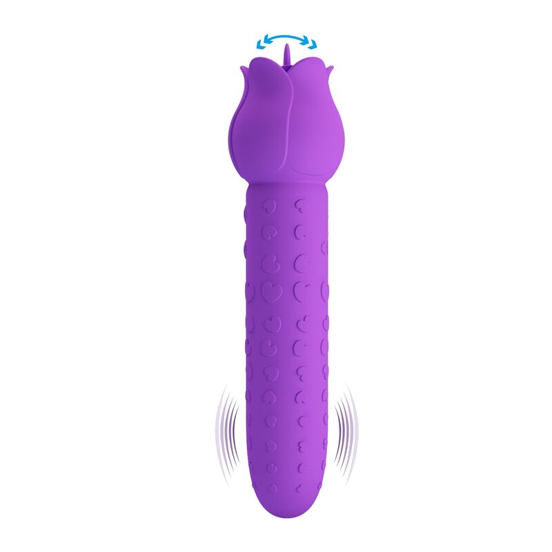PRETTY LOVE - VIBRATEUR STIMULATEUR ORAL ET CLITORIAL RECHARGEABLE DANNELL VIOLET
