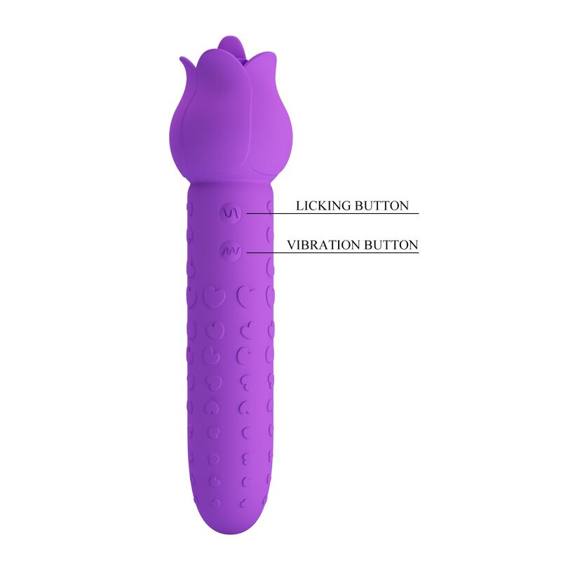 PRETTY LOVE - VIBRATEUR STIMULATEUR ORAL ET CLITORIAL RECHARGEABLE DANNELL VIOLET